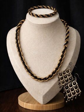 Vintage Trifari Necklace with Matching Bracelet and Earrings